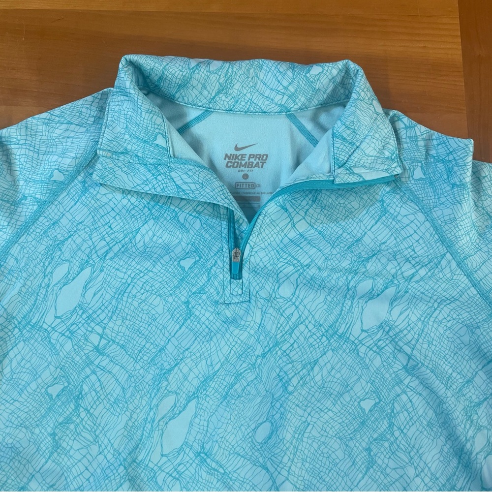 Nike Pro Combat fitted quarter zip pullover large